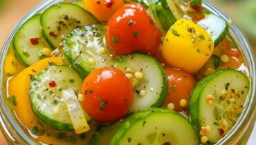 Marinated Cucumbers, Onions, and Tomatoes