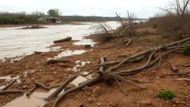 Texas river transformed in 24 hours: Aerial photos reveal before and after of flash flood devastation