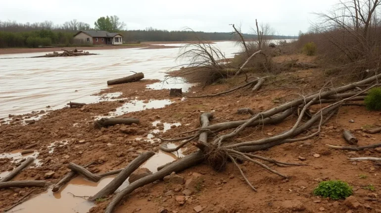 Texas river transformed in 24 hours: Aerial photos reveal before and after of flash flood devastation Environmental Damage Extreme Weather Flash Floods Natural Disasters Texas
