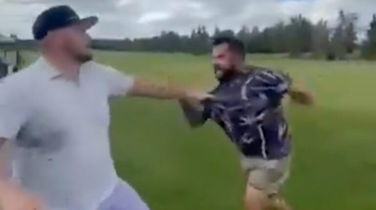 Former NHL Enforcer Nick Tarnasky Shoves Angry Golfer Into Pond During Wild Golf Course Brawl Brawl Former Players Golf Hockey NHL
