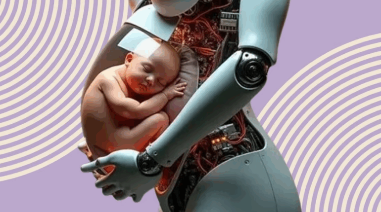 artificial gestation ethics artificial womb technology Dr. Zhang Qifeng Kaiwa Technology future of reproduction pregnancy robot China pregnancy without mothers robot carrying baby 