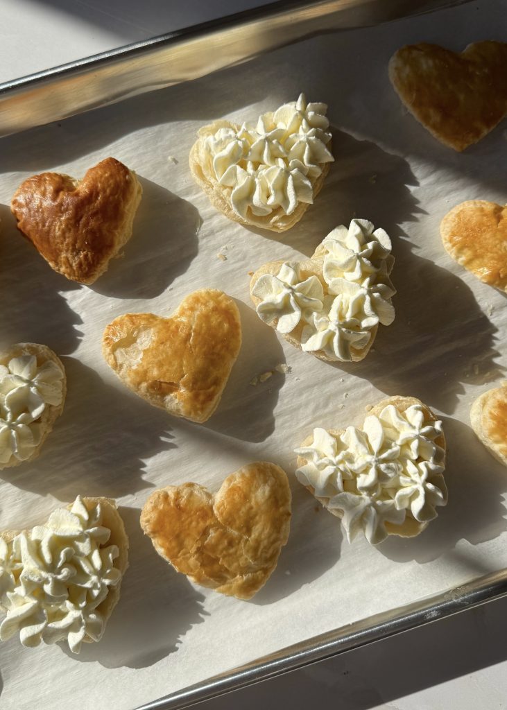 Strawberry Puff Pastry Hearts