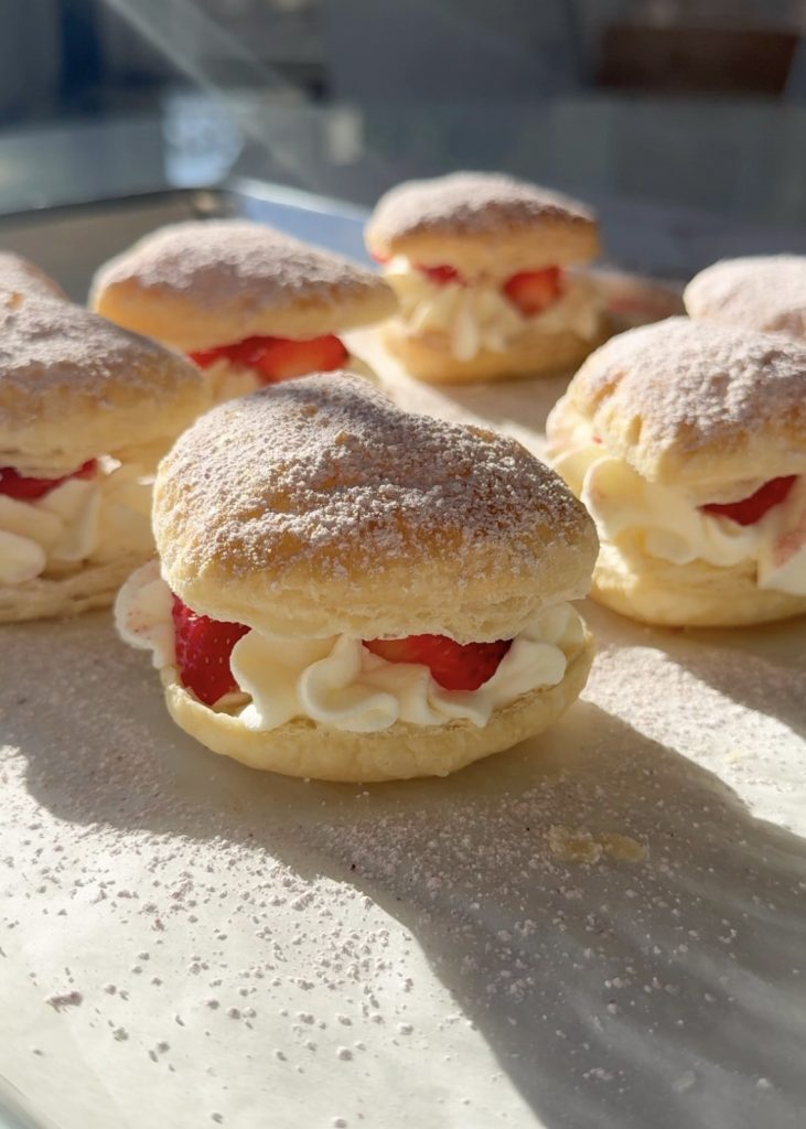 Strawberry Puff Pastry Hearts