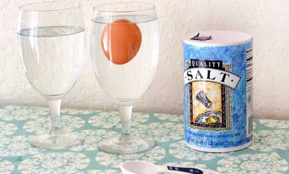 Salt to Test Egg Freshness