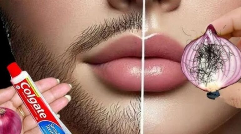 DIY skincare onion toothpaste natural beauty hacks natural hair removal tips slow hair regrowth home remedy toothpaste and onion hair removal 