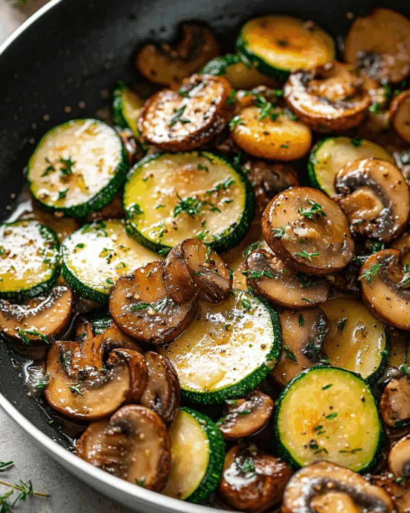 Sautéed Zucchini and Mushrooms