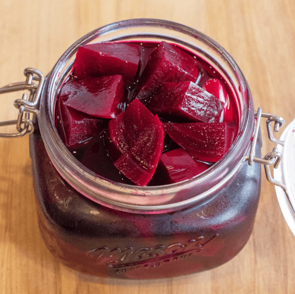 Homemade Pickled Beets in Jars