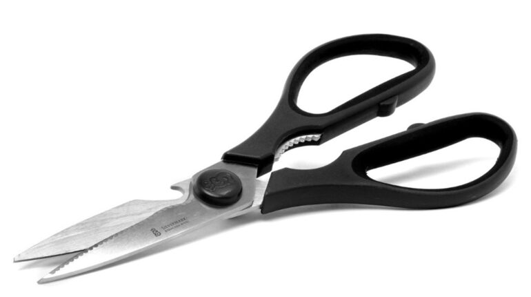 hidden feature in kitchen shears jar opener scissors kitchen scissors uses multi-purpose kitchen tools nutcracker in scissors 
