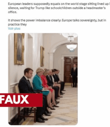 Is This Viral Image of European Leaders at the White House Real?