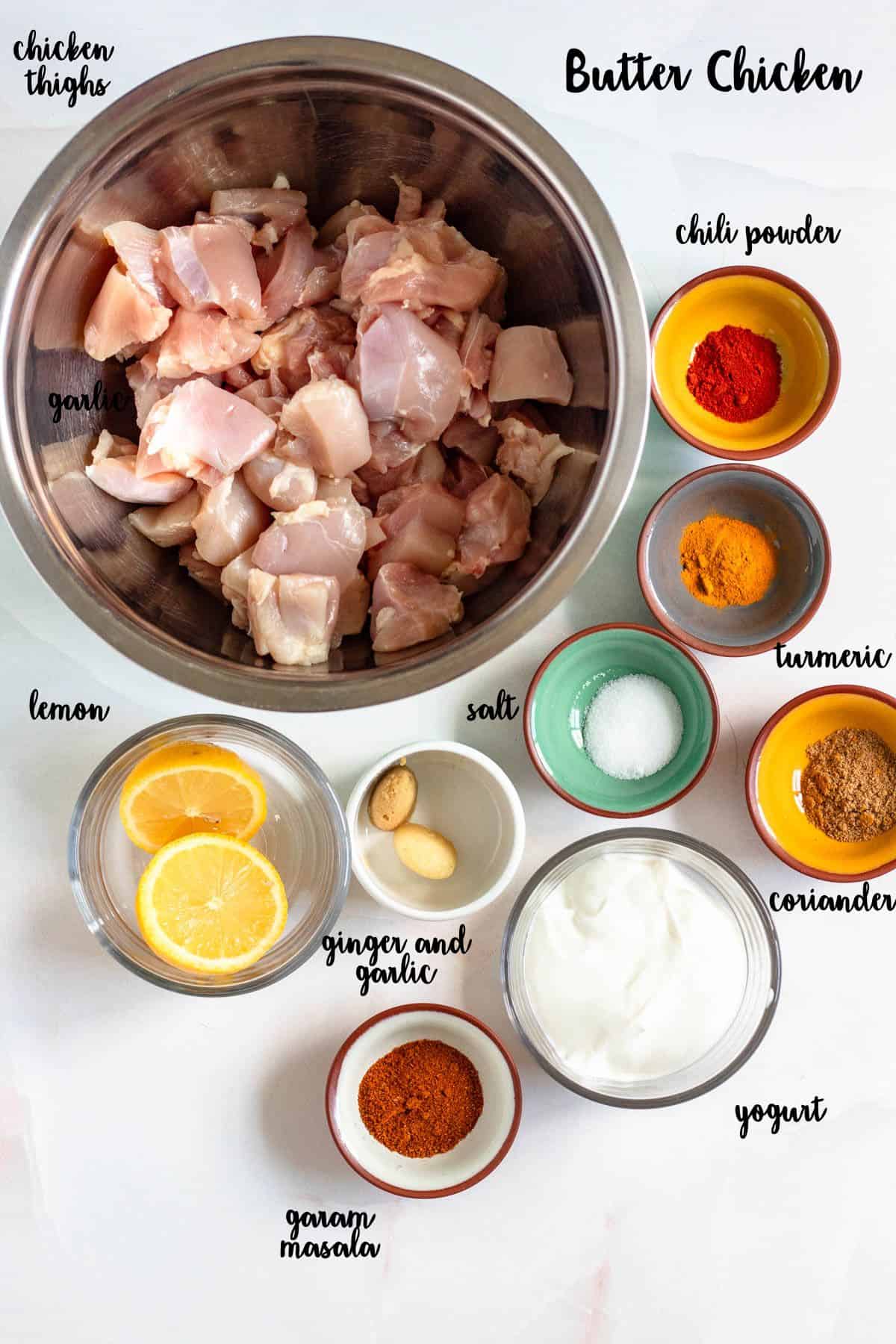 Butter Chicken Ingredients