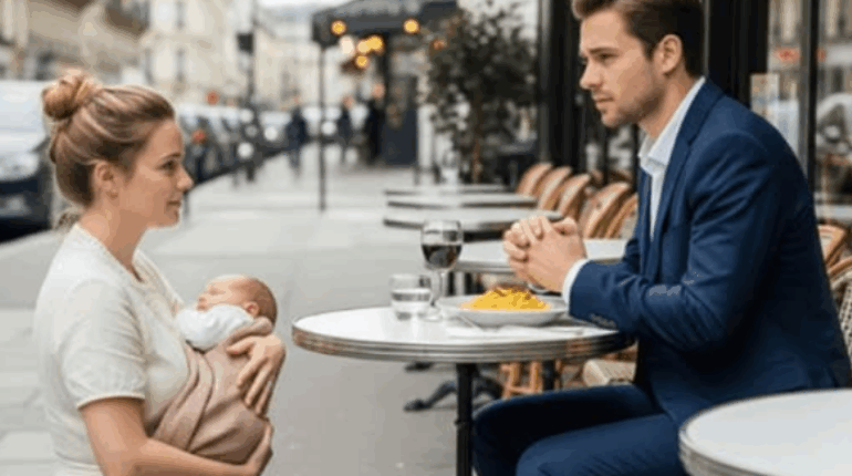 act of kindness chance encounter city bistro meeting emotional short story found family heartwarming story hope and compassion inspiring love story second chances uplifting narrative 