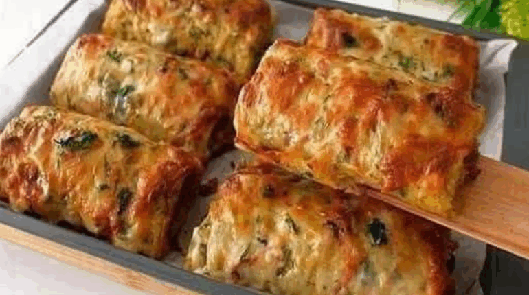 baked chicken potato snacks cheesy chicken potato bites chicken and potato rolls recipe crispy baked rolls easy dinner idea family-friendly baked snacks leftover chicken recipes mashed potato rolls potato rolls with chicken filling savory chicken potato recipe 