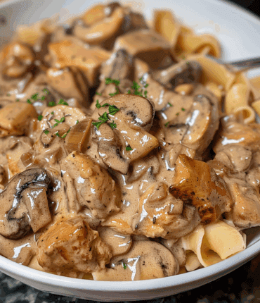 Creamy Chicken Stroganoff Recipe with Mushrooms 