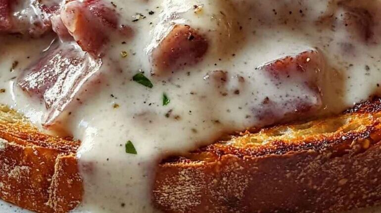 chipped beef breakfast chipped beef dinner idea chipped beef gravy comfort food recipes creamed chipped beef on toast creamy beef on toast dried beef recipes easy chipped beef recipe military SOS recipe SOS recipe 