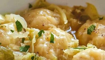 cabbage dumpling soup German cabbage and dumplings German comfort food old-world recipes traditional dumpling stew 
