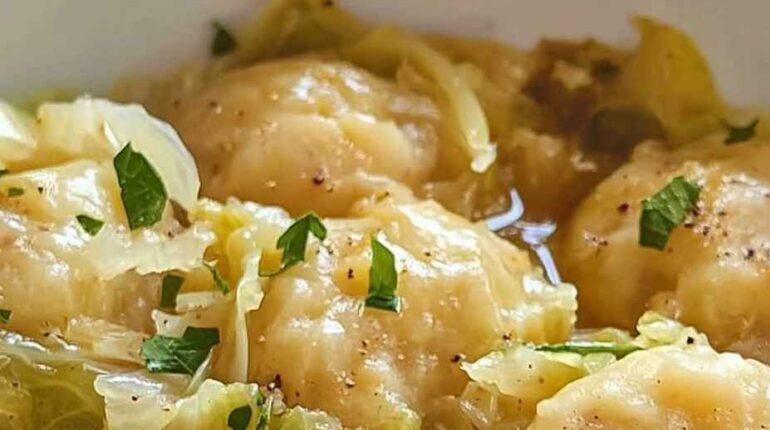cabbage dumpling soup German cabbage and dumplings German comfort food old-world recipes traditional dumpling stew 