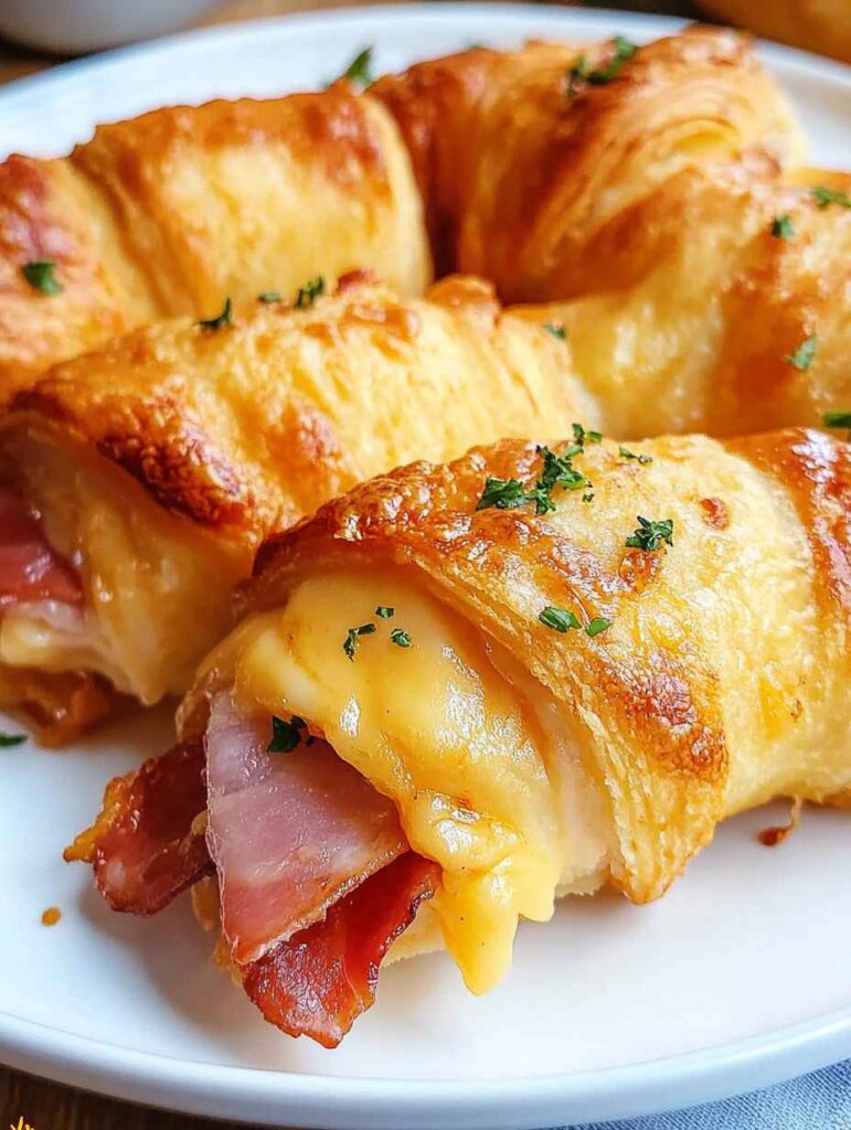 Ham and Cheese Crescent Rolls Baked