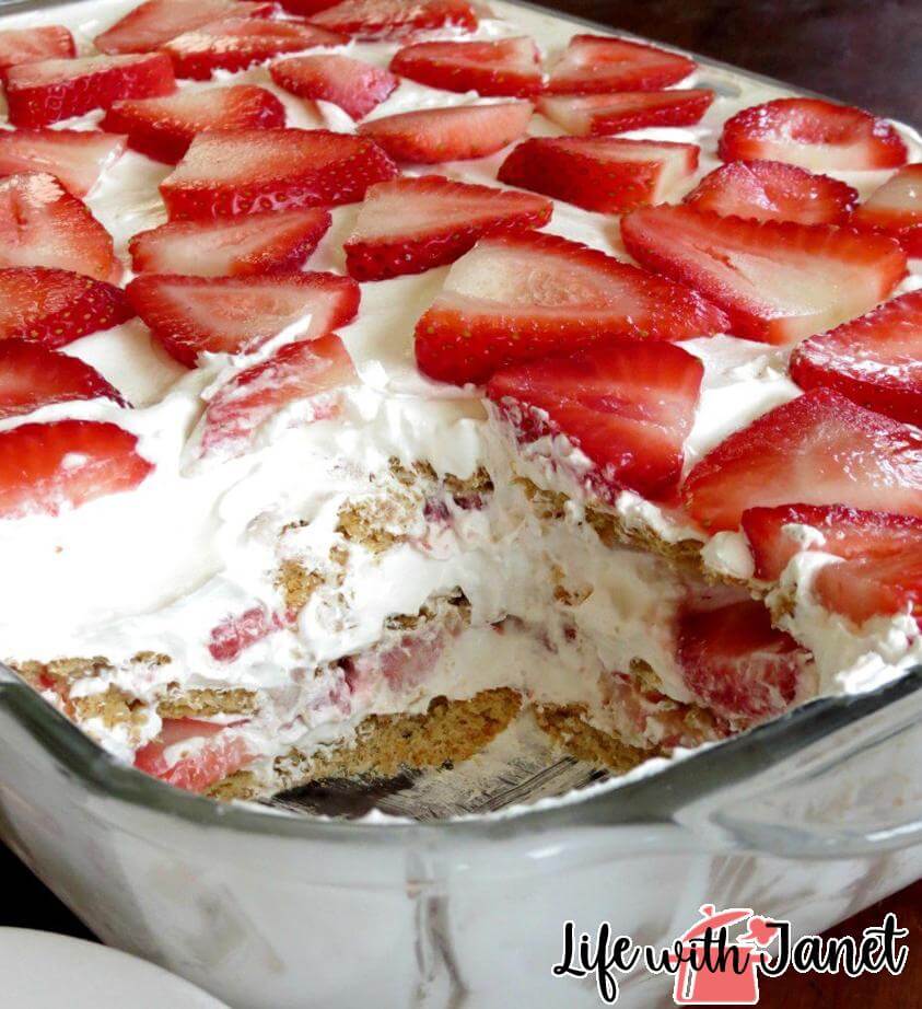 Strawberry Cream Cheese Icebox Ingredients