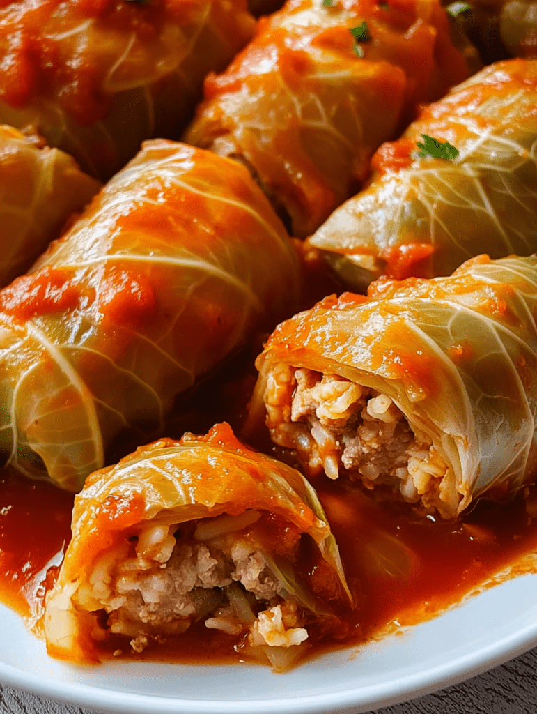 Polish cabbage rolls with mashed potatoes