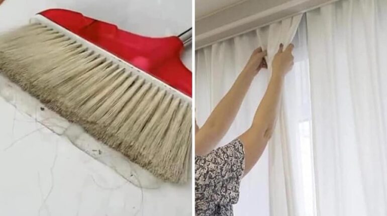 cleaning products curtains dusting deep cleaning fast cleaning hotel cleaning tricks house cleaning tips housekeeping advice natural cleaners sheet labels shiny faucets spotless home tidy up vacuuming twice vinegar cleaning 