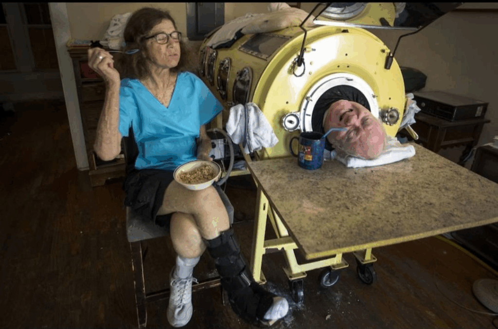 76-year-old man, paralyzed from