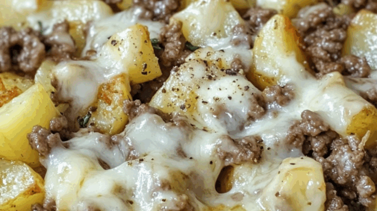 beef and potatoes with cheese cheesy ground beef potato skillet comfort food skillet easy skillet dinner ground beef skillet recipe 