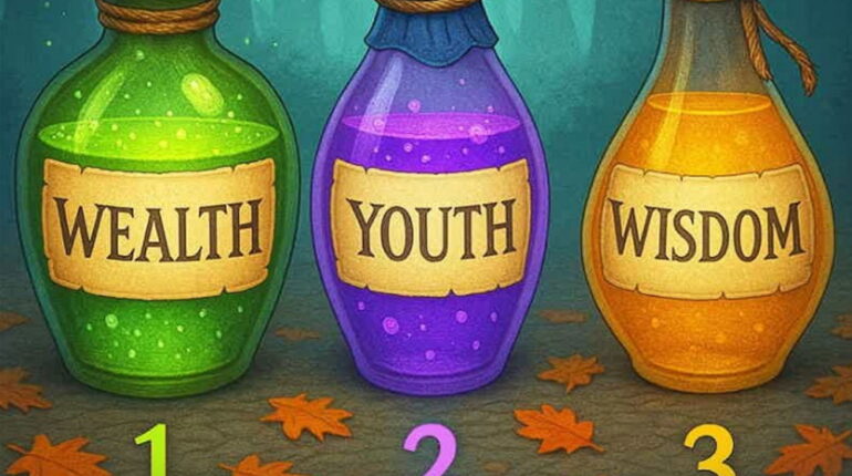 hidden desires test mystical personality test personality insight game personality test pick a potion quiz self-discovery quiz wealth vs wisdom vs youth women personality traits 