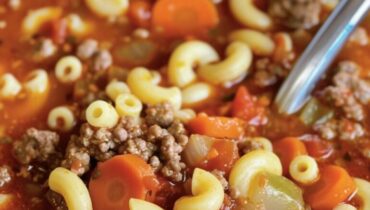 Classic Beef and Macaroni Soup Recipe