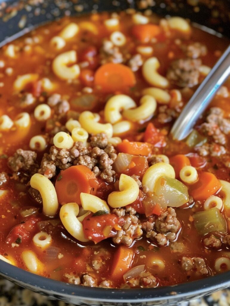 Beef and Macaroni Soup