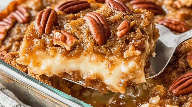 buttery dump cake caramel pecan cake recipe easy fall baking recipe easy pecan dessert gooey caramel pecan treat holiday dessert idea no-crust pecan pie pecan dump cake tips pecan pie dump cake quick pecan dessert 