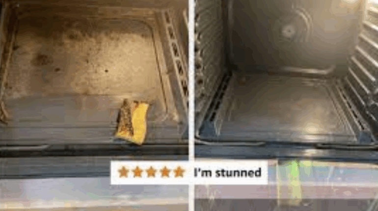 built-in oven dishwasher tablets easy cleaning trick eco-friendly cleaning Household hacks kitchen maintenance oven cleaning stubborn grime removal 