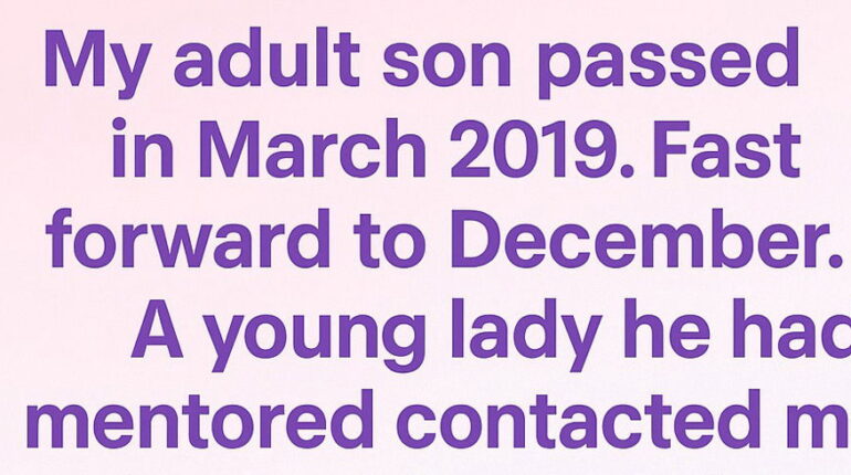 grief and hope grieving mother story inspirational family story inspiring mentorship legacy of love life after loss son’s impact lives on touching true story unexpected gift 