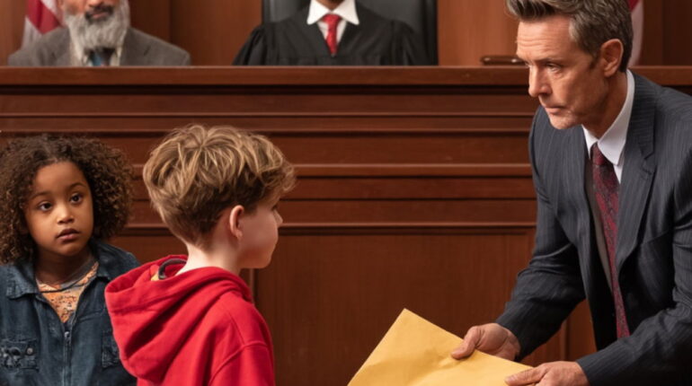 child’s courage saves family courtroom twist custody battle story Derek hidden assets emotional true story family redemption hidden letter revelation Luca letter to judge parenting and justice single mother victory 