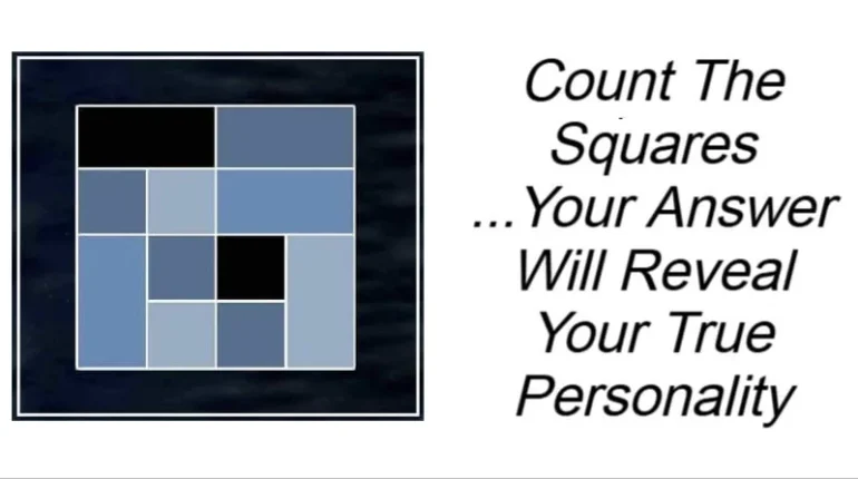 count the squares puzzle hidden squares meaning overconfidence personality clue personality square test psychological puzzle squares 