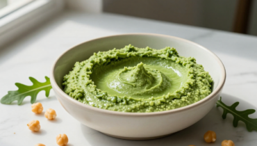 Arugula salmon mini toasts: the three-layer assembly technique for a gourmet appetizer