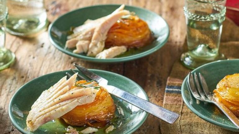 30-Minute Recipe Millefeuille Quick Meals Stacking Technique Sweet Potatoes Tuna Belly 