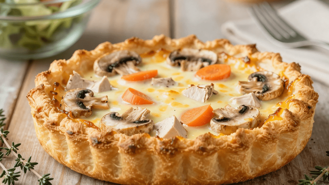Pre Pastry Chicken and mushroom tart: the pre-baked pastry tip for an ultra-crispy ...