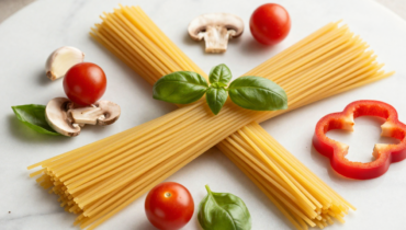Italian-Style Spaghetti Drunken Noodles: the fusion recipe marrying white wine, fresh basil, and red chili in 340g