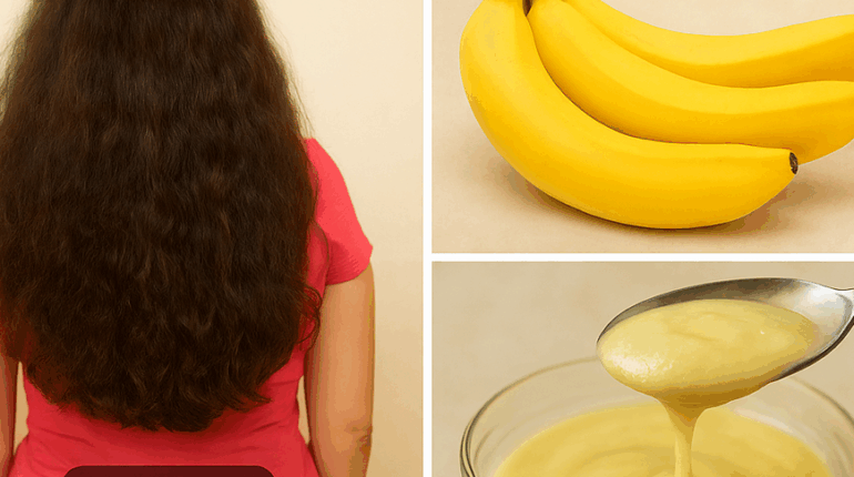 Banana Hair Treatment DIY Hair Mask Hair Repair Japanese Beauty Secrets lemon shine Natural Hair Care Smooth Hair 