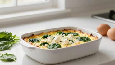 Crustless tortilla: how spinach, onion, and feta create a complete meal in 35 minutes