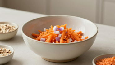 Red lentil and carrot patties: the oat flake technique for a perfect texture