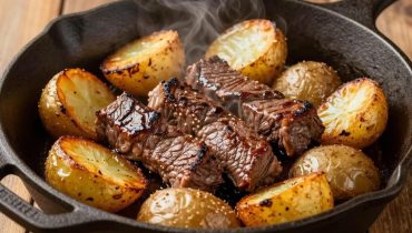 Sautéed beef with roasted potatoes: the chefs’ technique for tender meat and crispy baby potatoes