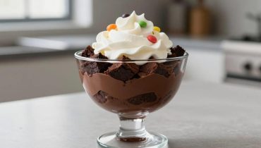 Heaven in a Bowl: the no-bake layered dessert that combines brownie, pudding, and whipped cream (and is prepared in advance)