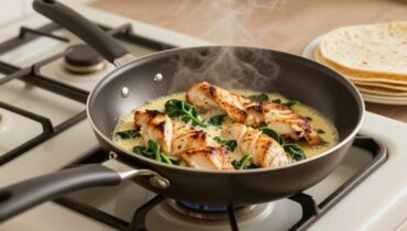 Garlic Chicken Wraps: how to get a perfect creamy sauce in 20 minutes