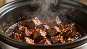 Slow Cooker Steak: how slow cooking transforms rump steak cubes into ultra-tender bites