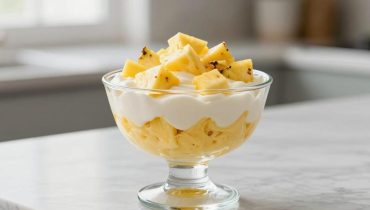 10-minute pineapple dessert: how lemon juice replaces gelatin through milk chemistry