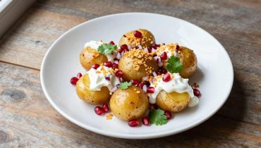Potato Chaat: how cornflakes and pomegranate transform a classic dish into crispy street food