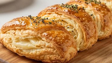 Ham and cheese puff pastry braid: the folding technique that keeps all the filling inside