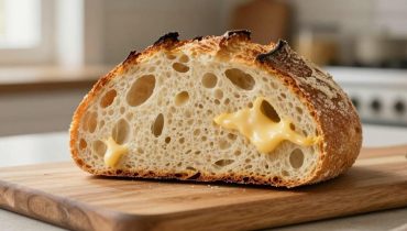 No-knead cheese bread: 15 minutes of preparation for an artisan-style honeycomb crumb