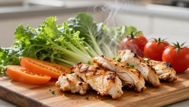 Warm chicken-vegetable salad: 300 kcal and 30 minutes for a complete dish that preserves all nutrients